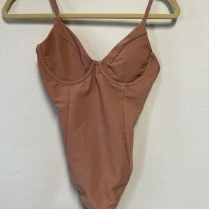 Women’s Good American One Piece Swimsuit in Tan